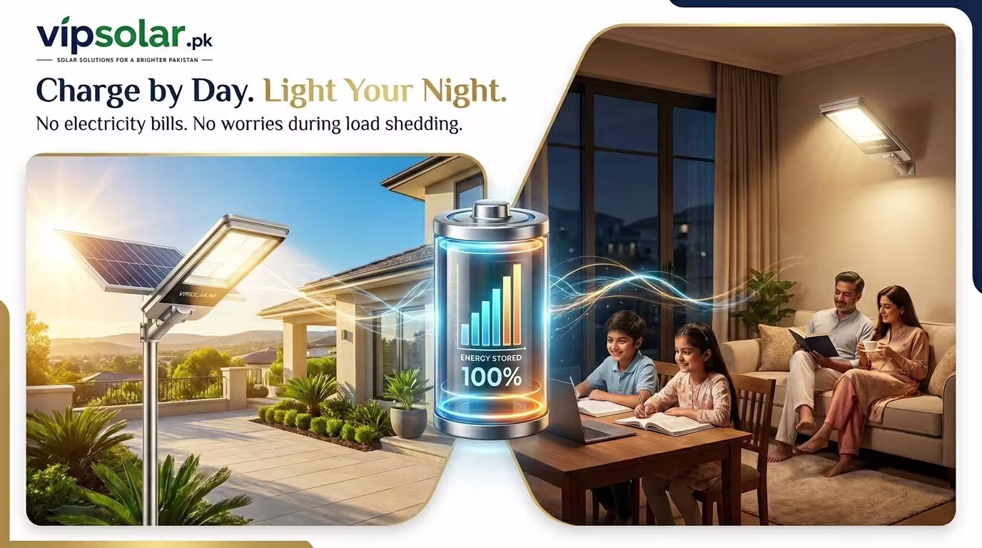 how solar charging works in Pakistan concept banner