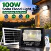 100W Solar Flood Light with Detachable Solar Panel & Remote Control VIP Solar Pakistan