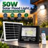 50W Solar Flood Light with Detachable Solar Panel & Remote Control – IP67 Outdoor Light VIP Solar Pakistan
